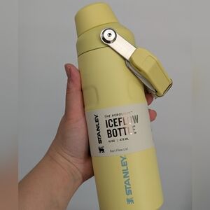 New Stanley IceFlow 16 Oz Anti spill Water Bottle Cup Pomelo Yellow 🐰🐣